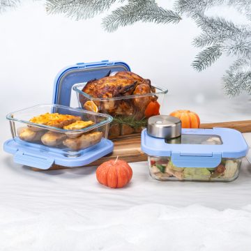 玻璃真空盒組(1大+2中)含SeasonSeal雙模式真空機 - 藍色冬季版 玻璃真空盒組(1大+2中)含SeasonSeal雙模式真空機 - 藍色冬季版