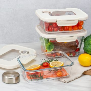 玻璃真空盒(1大+2中)l米色+SEASON•SEAL真空機 | 真空保鮮盒 | 醃肉神器 | 密封盒推薦 | 保存容器 玻璃真空盒(1大+2中)l米色+SEASON•SEAL真空機 | 真空保鮮盒 | 醃肉神器 | 密封盒推薦 | 保存容器