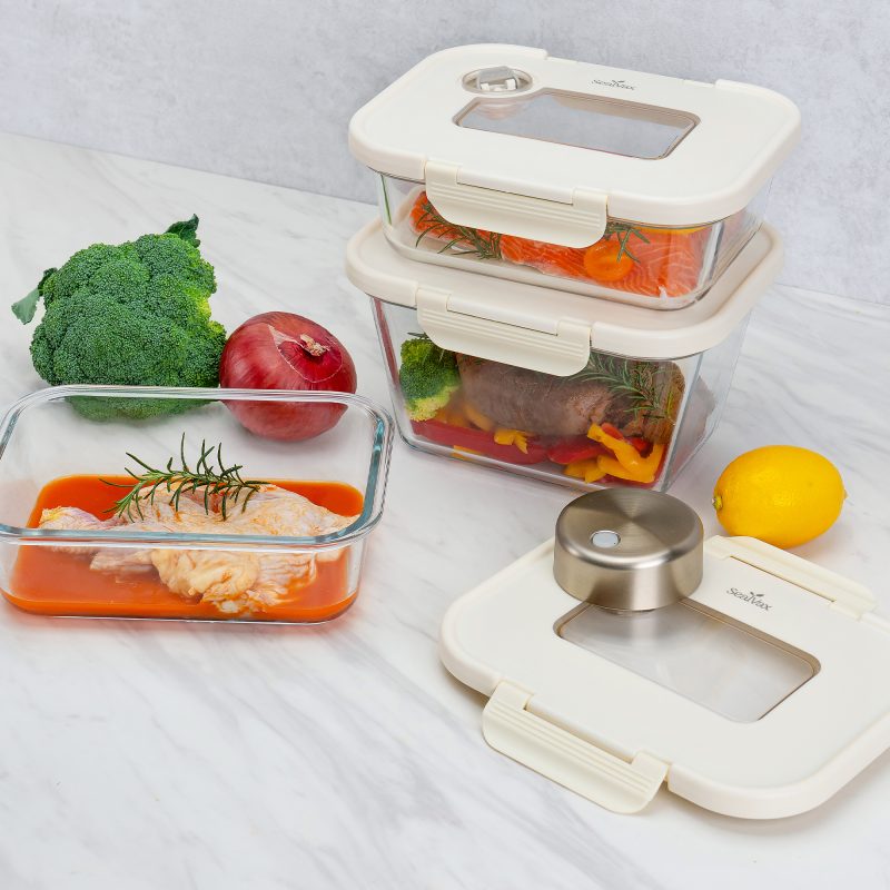 玻璃真空盒(1大+2中)l米色+SEASON•SEAL真空機 | 真空保鮮盒 | 醃肉神器 | 密封盒推薦 | 保存容器 玻璃真空盒(1大+2中)l米色+SEASON•SEAL真空機 | 真空保鮮盒 | 醃肉神器 | 密封盒推薦 | 保存容器