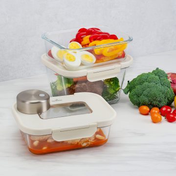 玻璃真空盒(1大+2中)l米色+SEASON•SEAL真空機 | 真空保鮮盒 | 醃肉神器 | 密封盒推薦 | 保存容器 玻璃真空盒(1大+2中)l米色+SEASON•SEAL真空機 | 真空保鮮盒 | 醃肉神器 | 密封盒推薦 | 保存容器