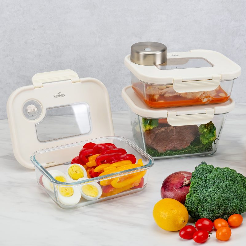 玻璃真空盒(1大+2中)l米色+SEASON•SEAL真空機 | 真空保鮮盒 | 醃肉神器 | 密封盒推薦 | 保存容器 玻璃真空盒(1大+2中)l米色+SEASON•SEAL真空機 | 真空保鮮盒 | 醃肉神器 | 密封盒推薦 | 保存容器
