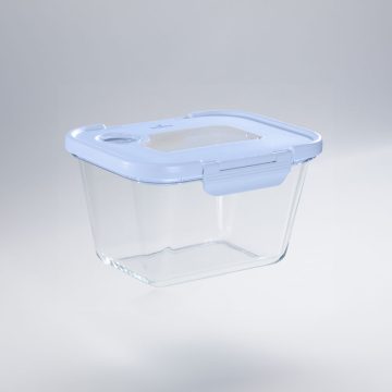 玻璃真空盒-藍色+SEASON•SEAL真空機 | 真空保鮮盒 | 醃肉神器 | 密封盒推薦 | 保存容器