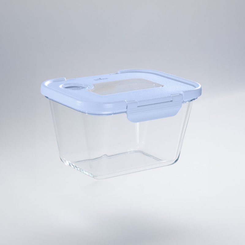 玻璃真空盒-藍色+SEASON•SEAL真空機 | 真空保鮮盒 | 醃肉神器 | 密封盒推薦 | 保存容器