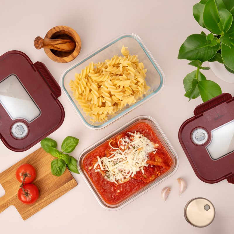 玻璃真空盒(1大+1中)棕色+SEASON•SEAL真空機 | 真空保鮮盒 | 醃肉神器 | 密封盒推薦 | 保存容器