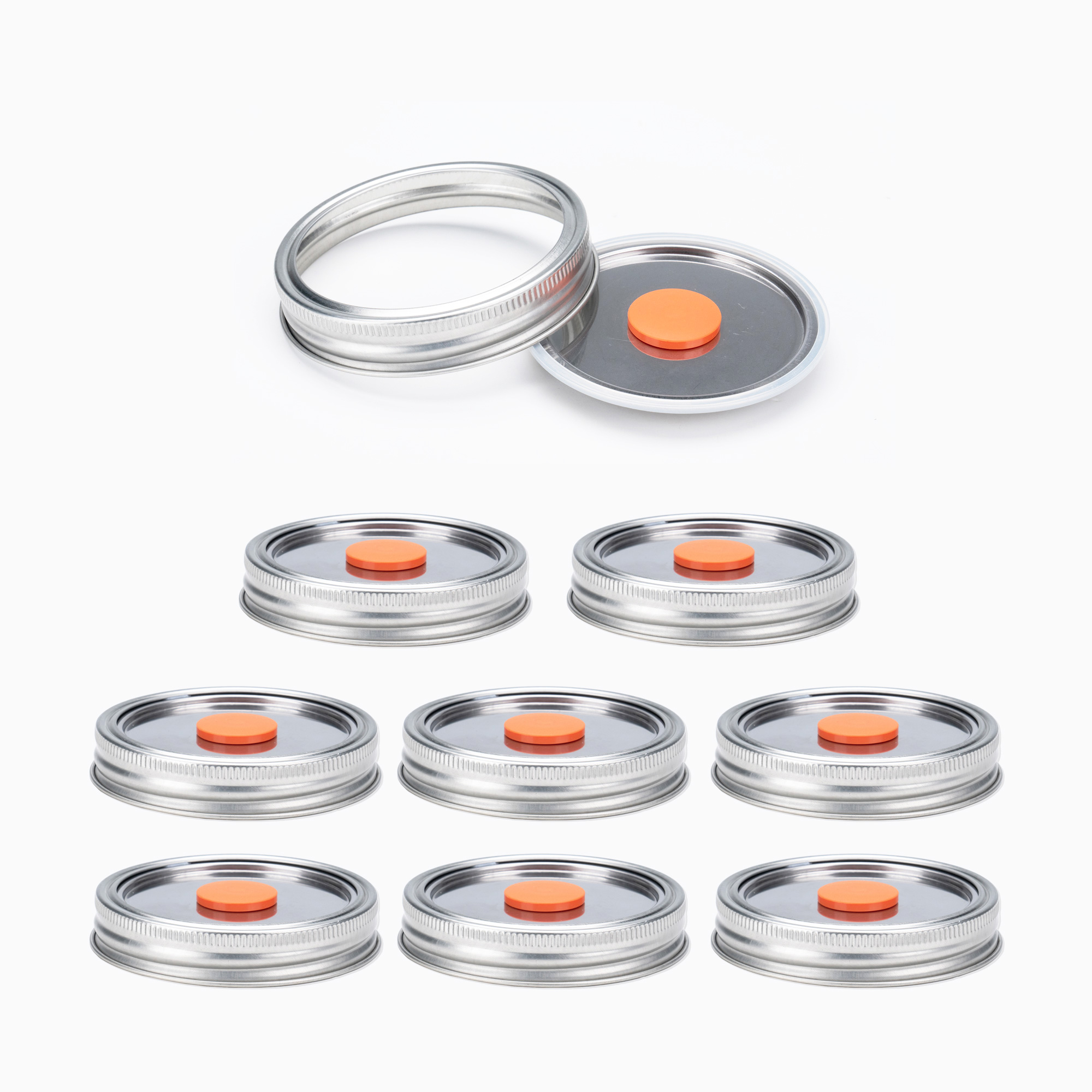 MasonSeal寬口梅森罐不鏽鋼蓋-9入組