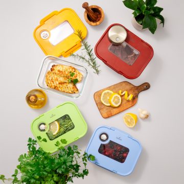 玻璃真空盒4色組(2大+2中)含SEASON•SEAL真空機