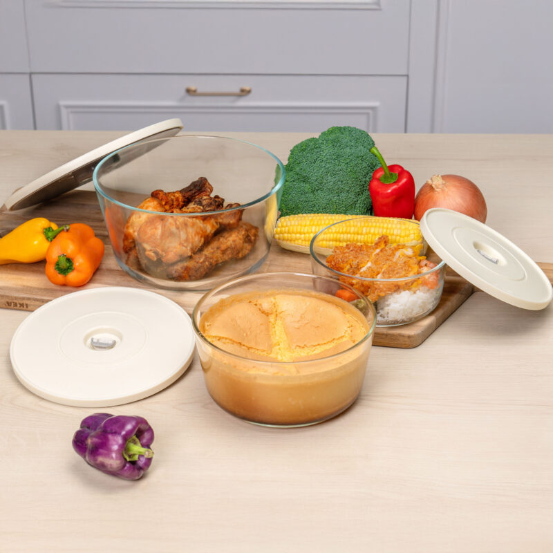 [蓋力嗨Plus]圓形玻璃真空盒3件組