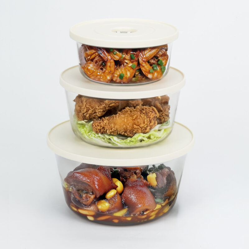 [蓋力嗨Plus]圓形玻璃真空盒3件組