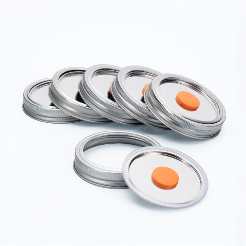 MasonSeal寬口梅森罐不鏽鋼蓋-6入組