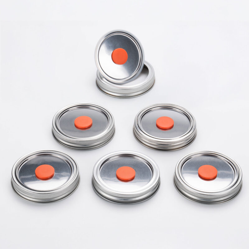 MasonSeal寬口梅森罐不鏽鋼蓋-6入組