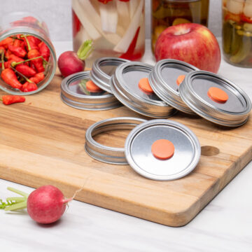 MasonSeal寬口梅森罐不鏽鋼蓋-6入組