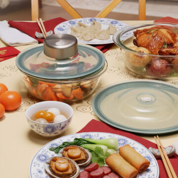 SeasonSeal圓形玻璃真空盒 | 年菜收納